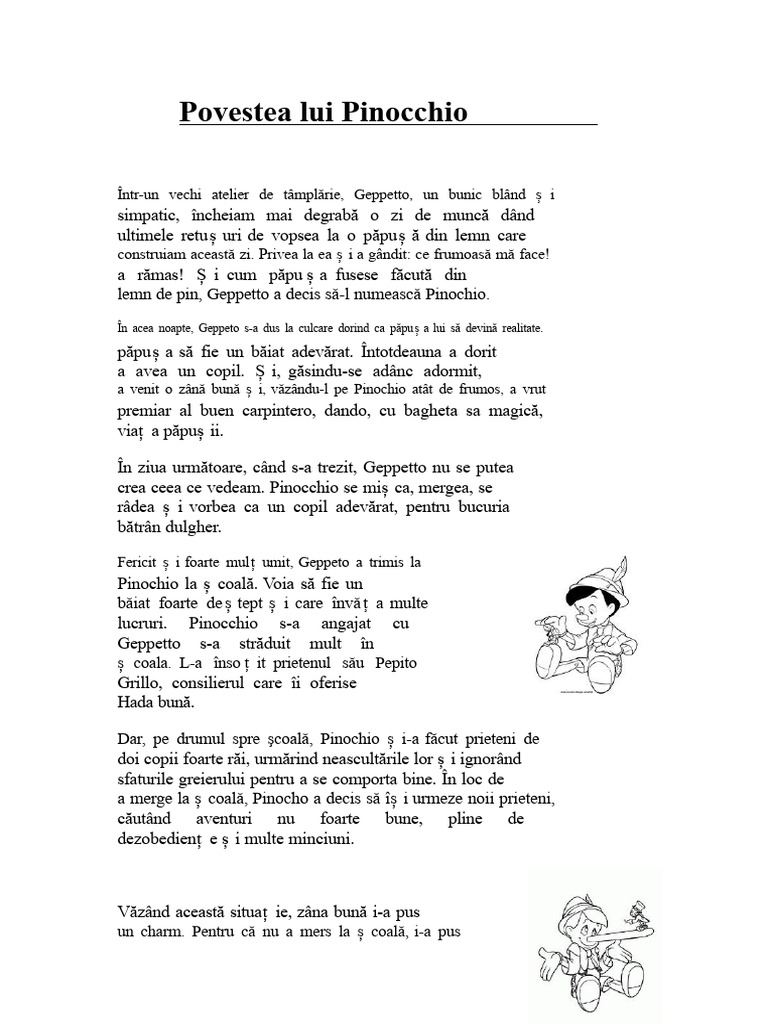 Povestea Lui Pinocchio | PDF