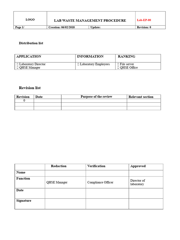 Laboratory Waste Management Guide | PDF | Waste | Waste Management