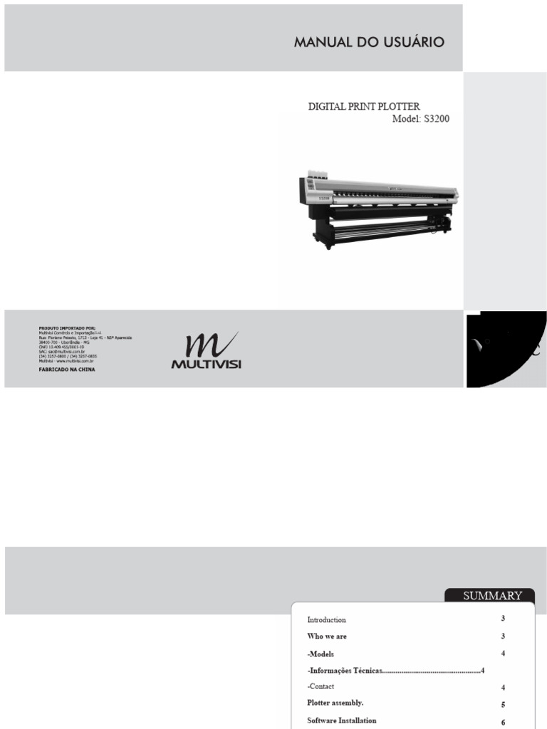 Digital Print Plotter S3200 Guide | PDF | Printer (Computing ...