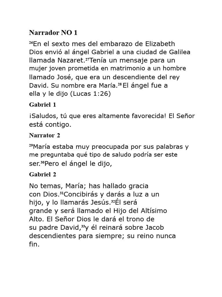 Anuncio y nacimiento de Jesús en Belén | PDF | María, madre de Jesús ...