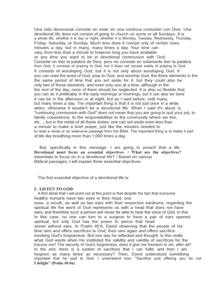 The Devotional Life of The Leader | PDF | Confession (Religion ...