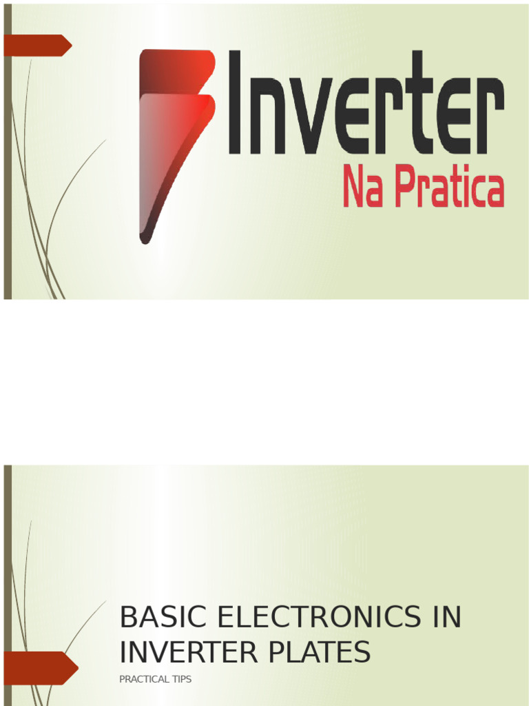 Inverter Plate Electronics Guide | PDF | Capacitor | Power Inverter