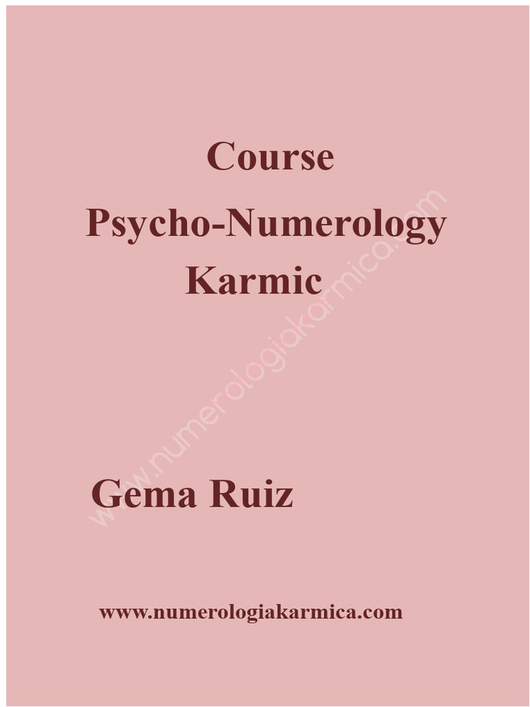 Karmic Psycho-Numerology Course | PDF | Karma | Love