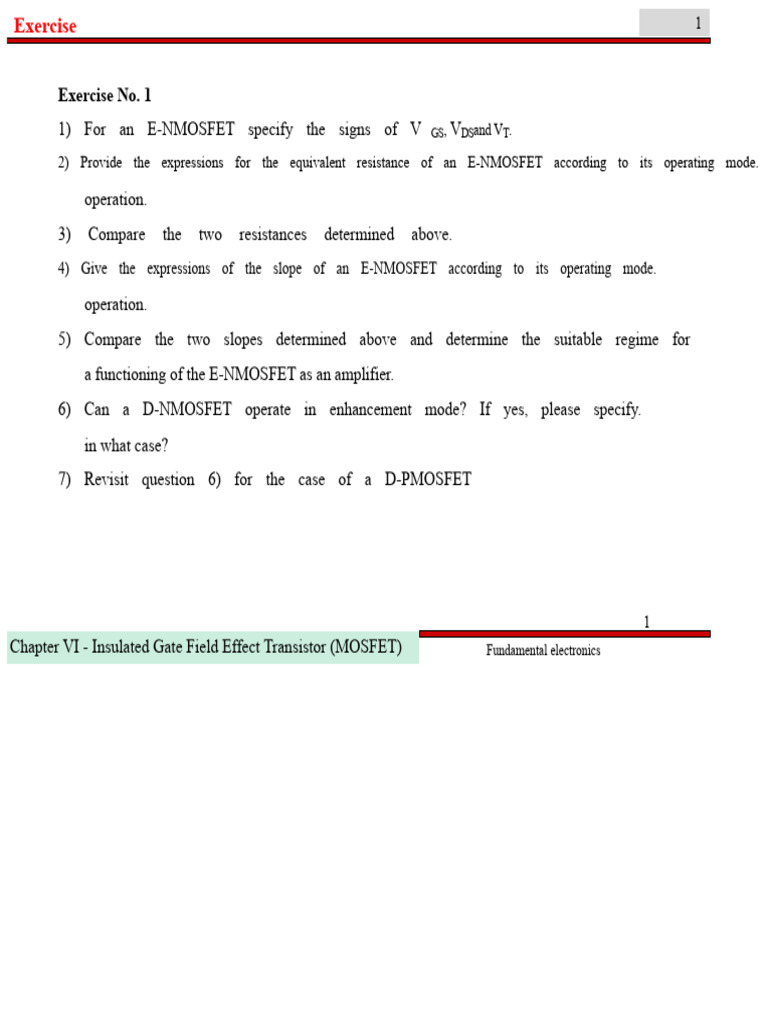 TD Mosfet | PDF | Mosfet | Field Effect Transistor