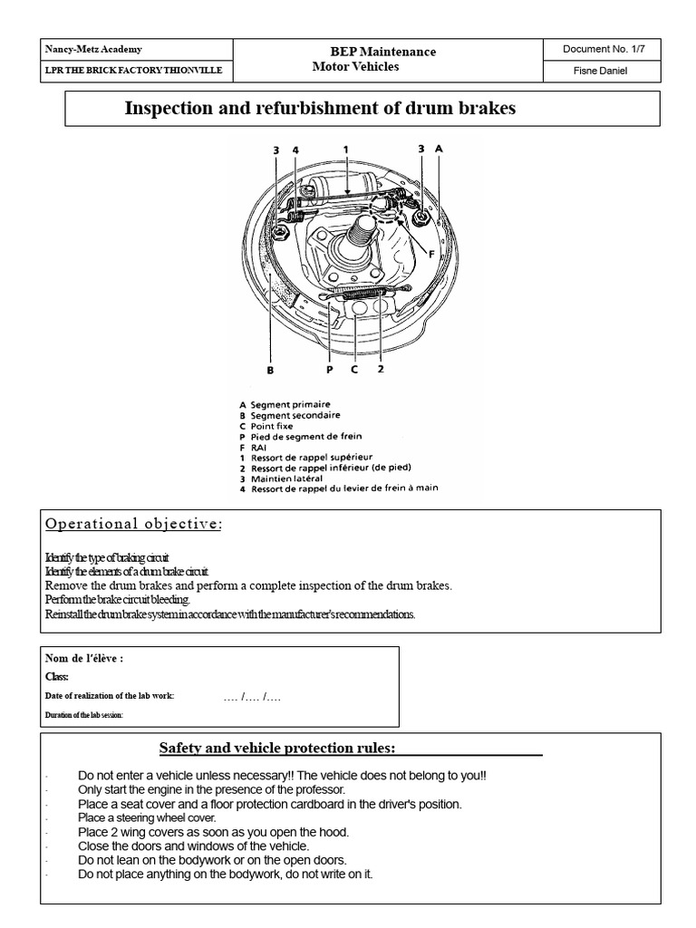 Drum Brake Inspection and Maintenance Guide | PDF | Brake | Mechanical ...
