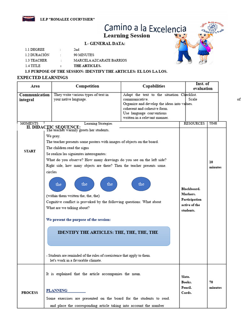 IEP Learning Session on Articles | PDF | Teachers | Cognition
