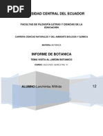 Informe de Botanica