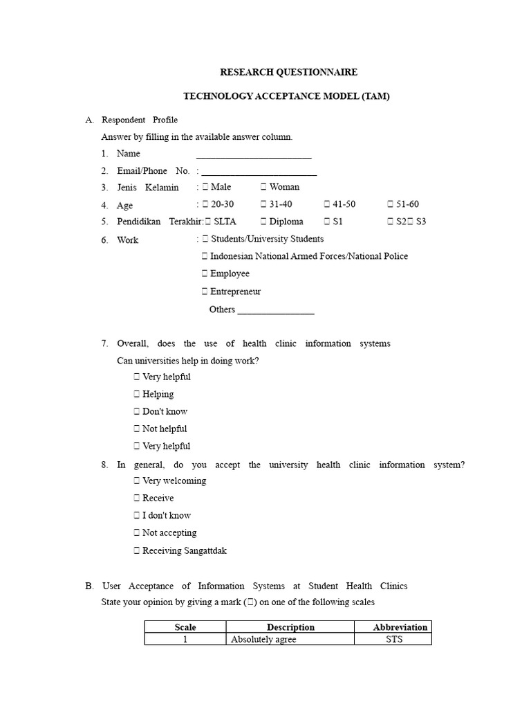 Health Clinic Information System Survey | PDF | Information | Usability