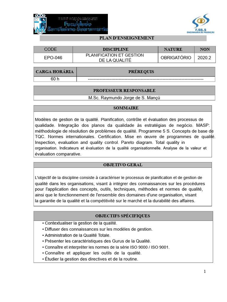 Gestion de la Qualité en Entreprise | PDF | Management de la qualité ...