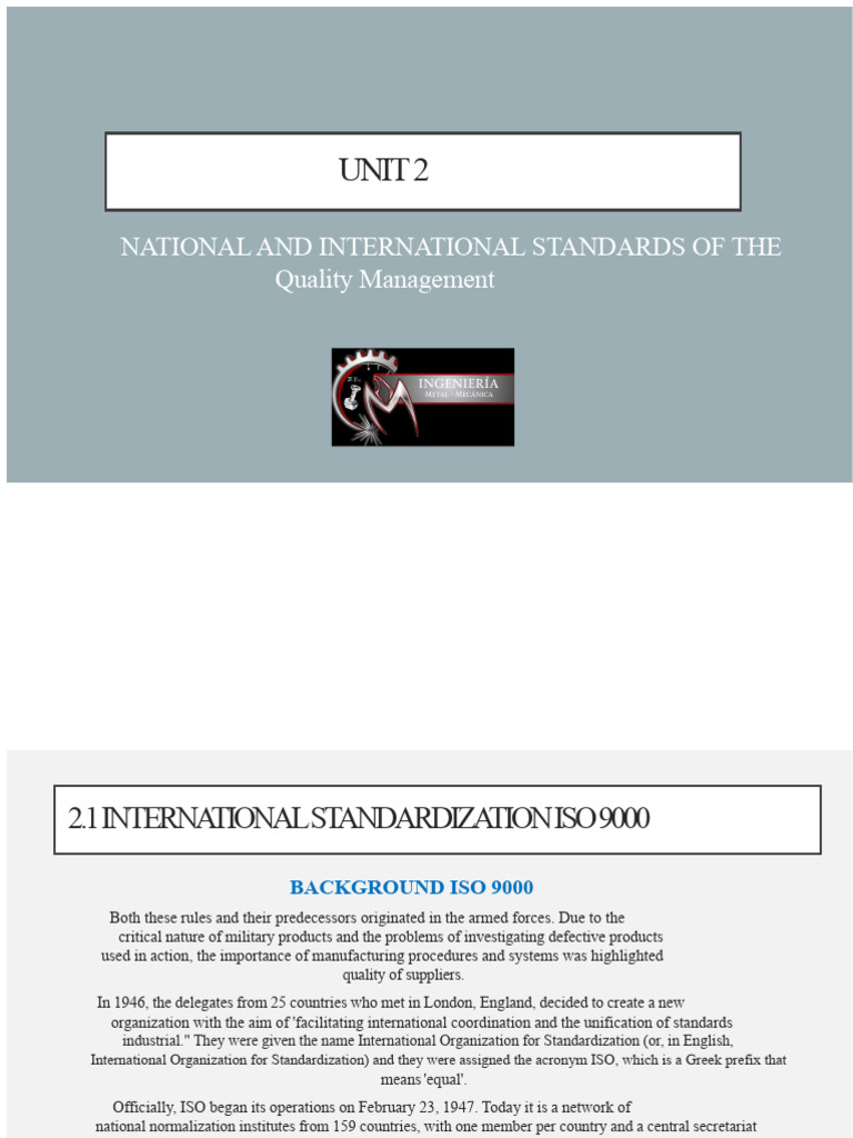 ISO 9000 and NOM Standards Overview | PDF | Quality Management System ...