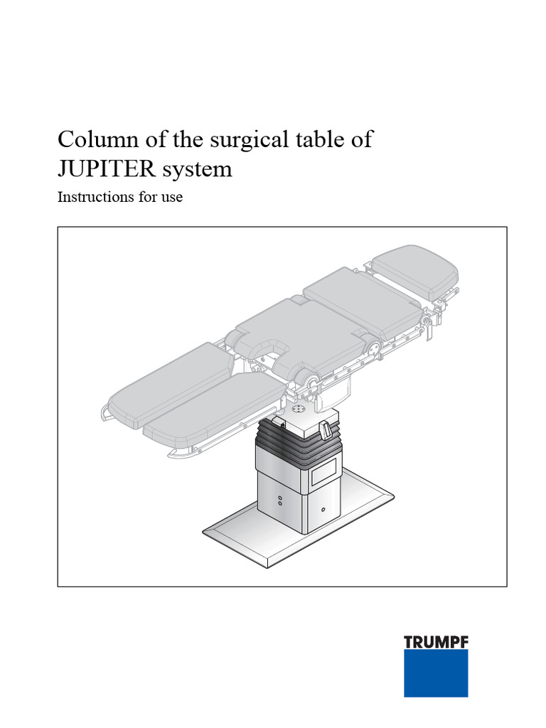 JUPITER Surgical Table Column Manual | PDF