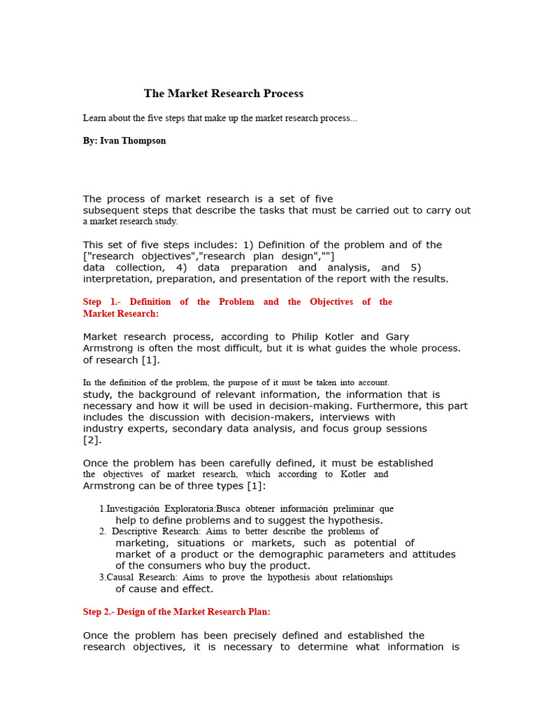 market research | PDF | Survey Methodology | Sampling (Statistics)