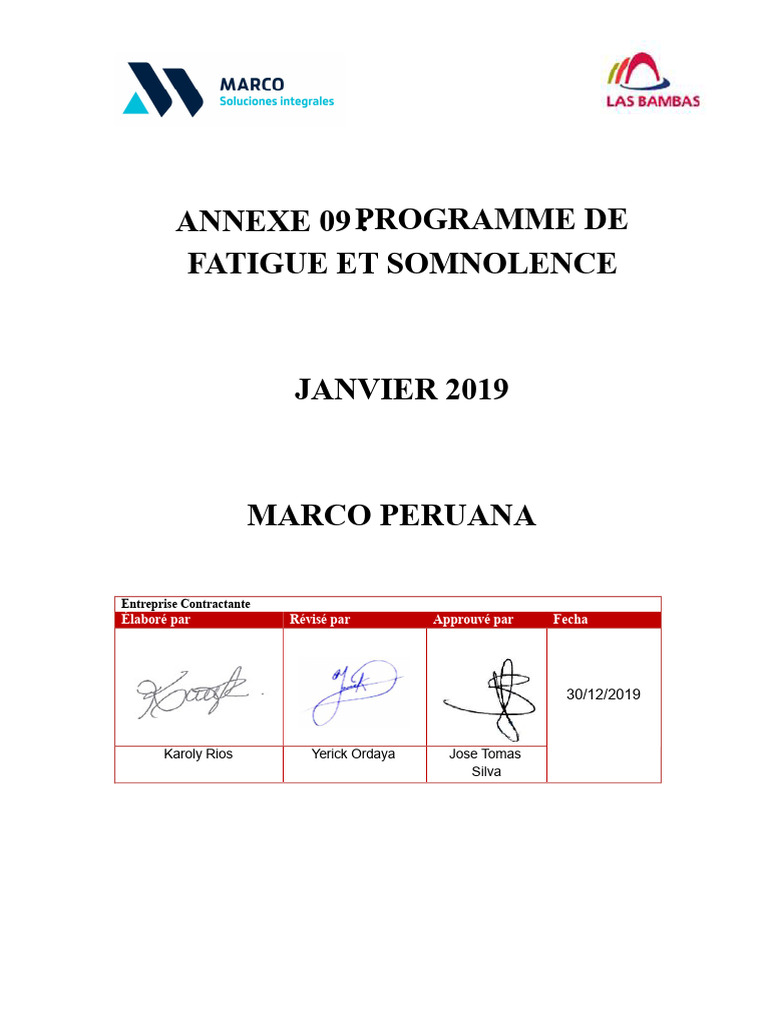 Programme de Gestion de Fatigue au Travail | PDF | Estomac | Sommeil