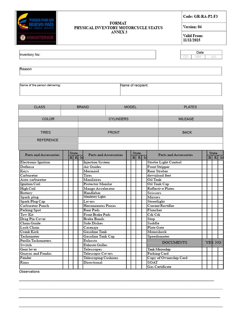 Motorcycle Inventory Status Report | PDF | Motorcycle | Vehicles