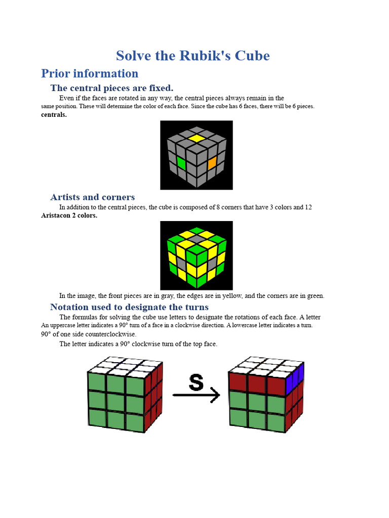 How to Solve the Rubik's Cube Guide | PDF