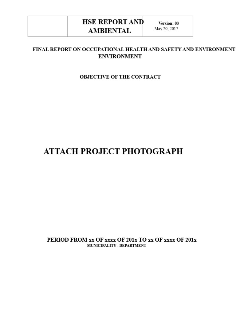 HSE Report: Occupational Safety & Environment | PDF | Occupational ...
