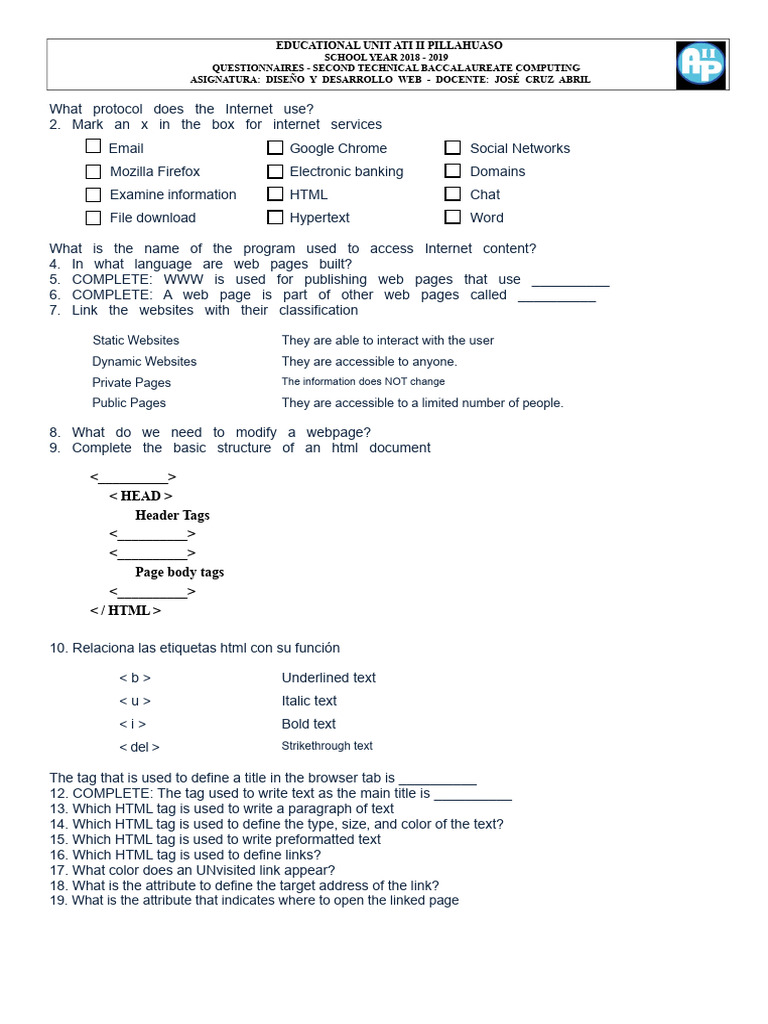 WEB DESIGN QUESTIONNAIRES 2nd PDF | PDF | World Wide Web | Internet & Web