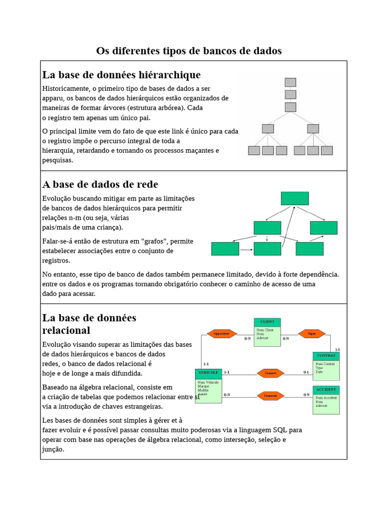 Tipos de Bancos de Dados Explicados | PDF