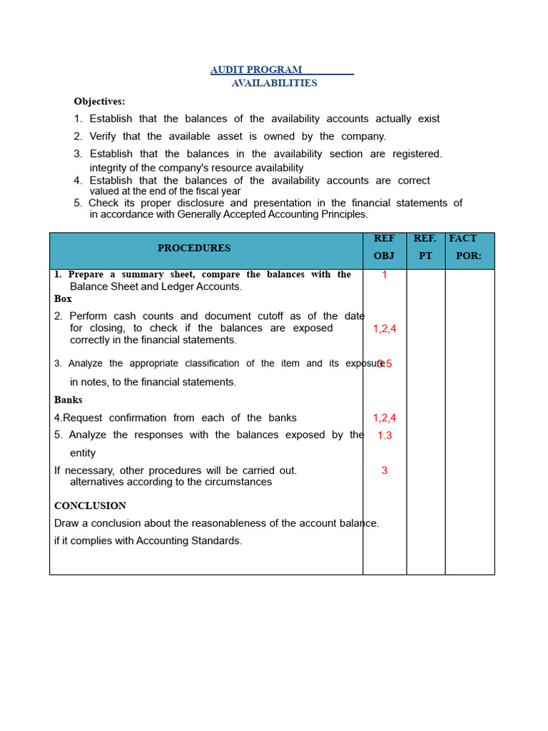 Comprehensive Audit Program Overview | PDF | Audit | Valuation (Finance)