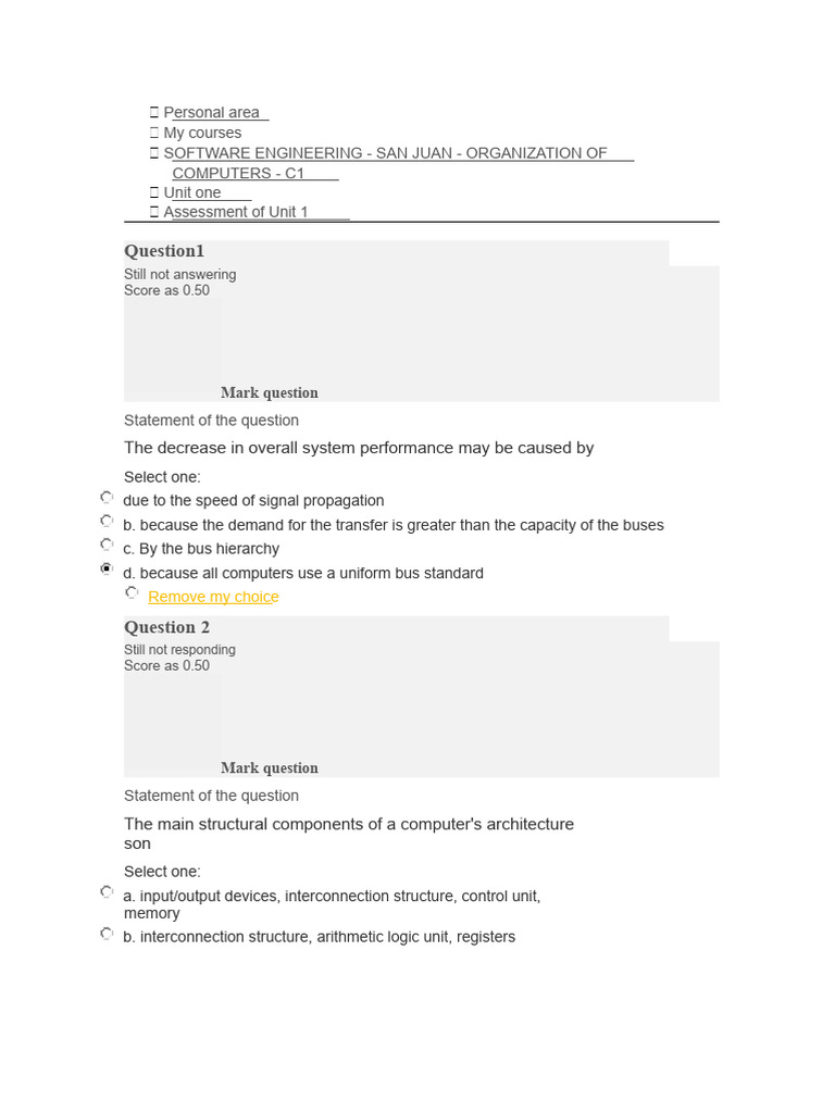Software Engineering Quiz Questions | PDF | Central Processing Unit ...
