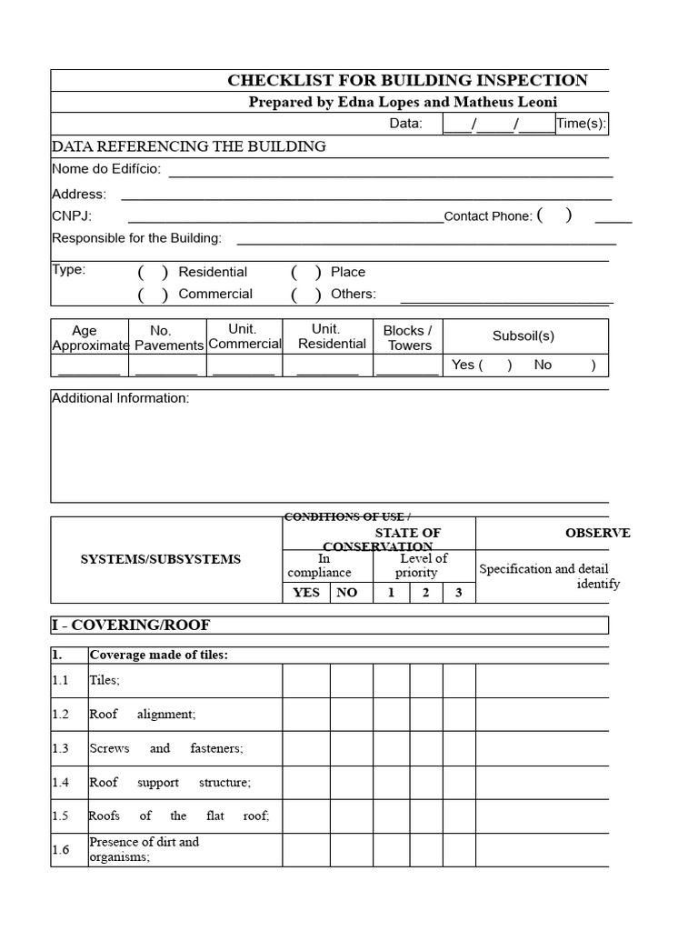 Building Inspection Checklist Guide | PDF | Roof | Building Engineering