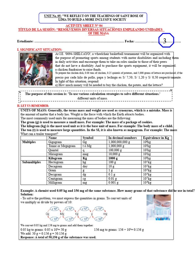 Inclusive Society Through Mass Units | PDF | Kilogram | Mass