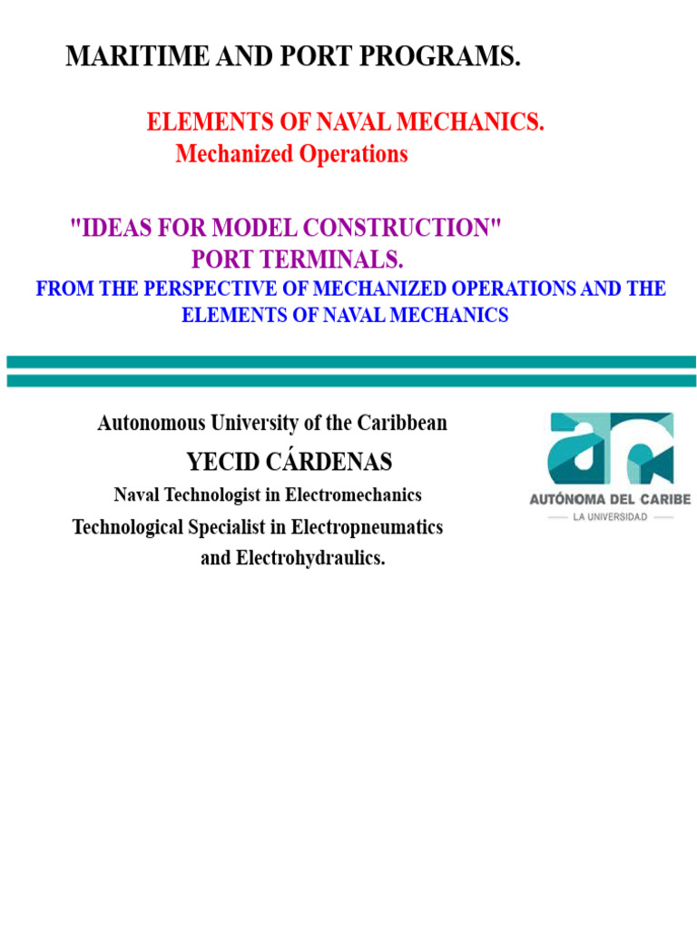 IDEAS FOR DESIGNING PORT TERMINAL MODELS Naval | PDF | Port | Crane ...