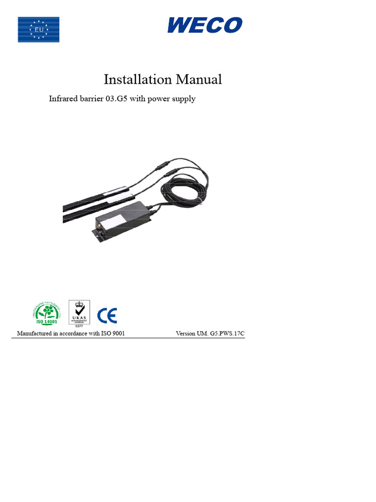 Infrared Barrier Installation Guide | PDF | Power Supply | Light ...