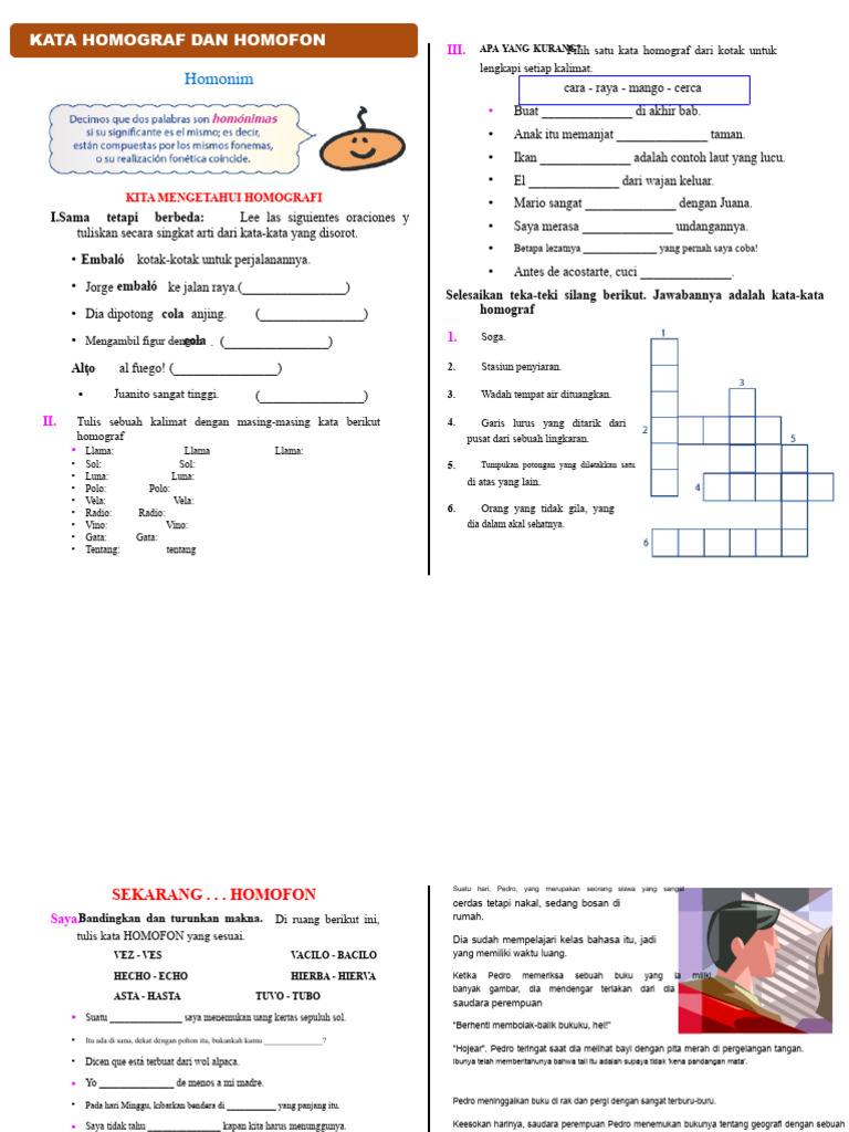 Kegiatan Kata Homonim | PDF