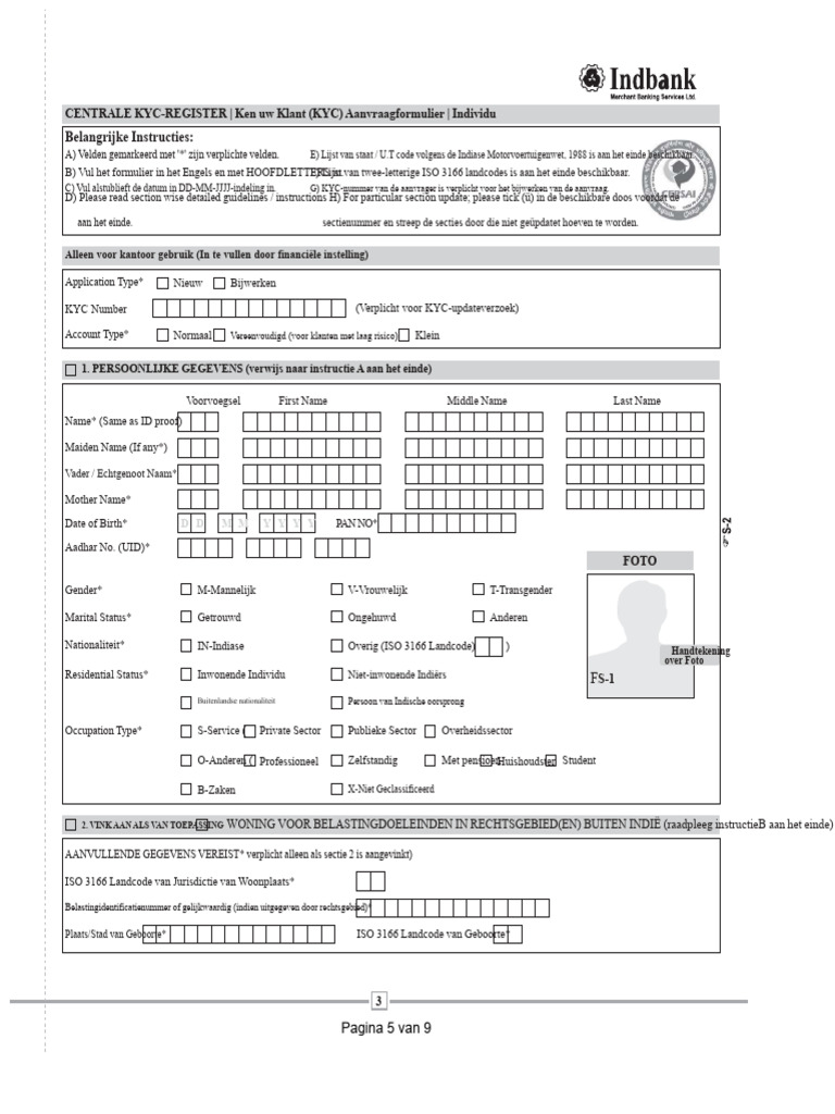 Kyc Formulier | PDF