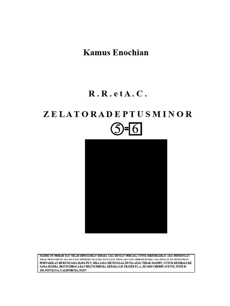 Kamus Enochian: Istilah dan Malaikat | PDF