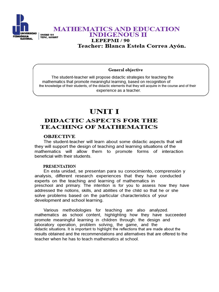 MATHEMATICS AND INDIGENOUS EDUCATION II.doc | PDF | Learning | Teachers