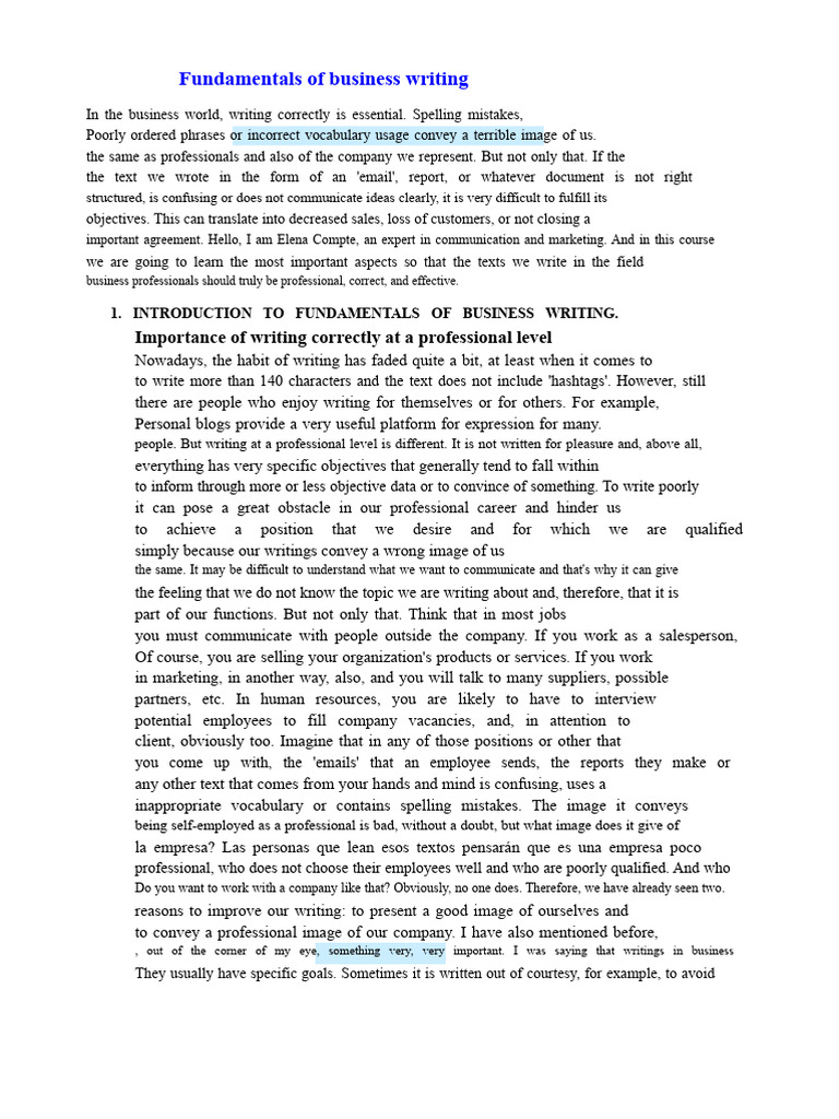 Mastering Business Writing Skills | PDF | Ellipsis | Comma
