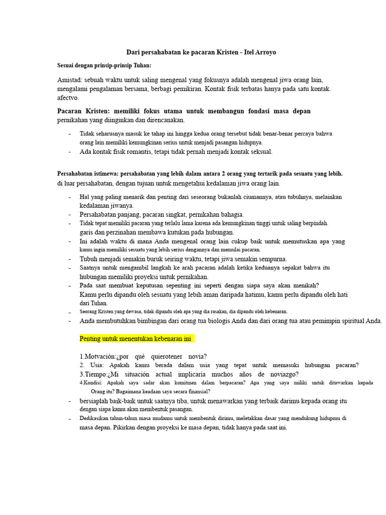 Dari Persahabatan ke Pacaran Kristen | PDF