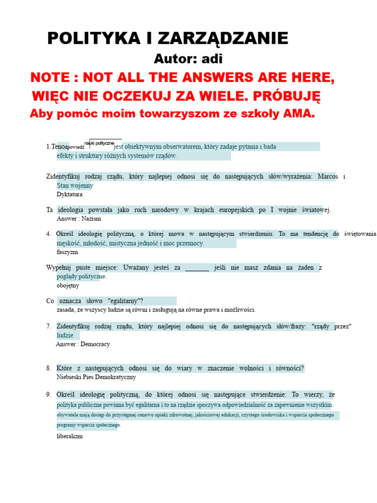 POLGOV Autorstwa Adi | PDF