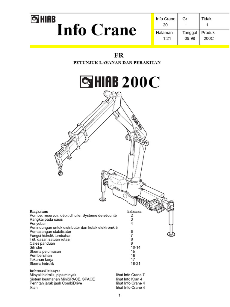 Panduan Perakitan dan Layanan HIAB 200C | PDF