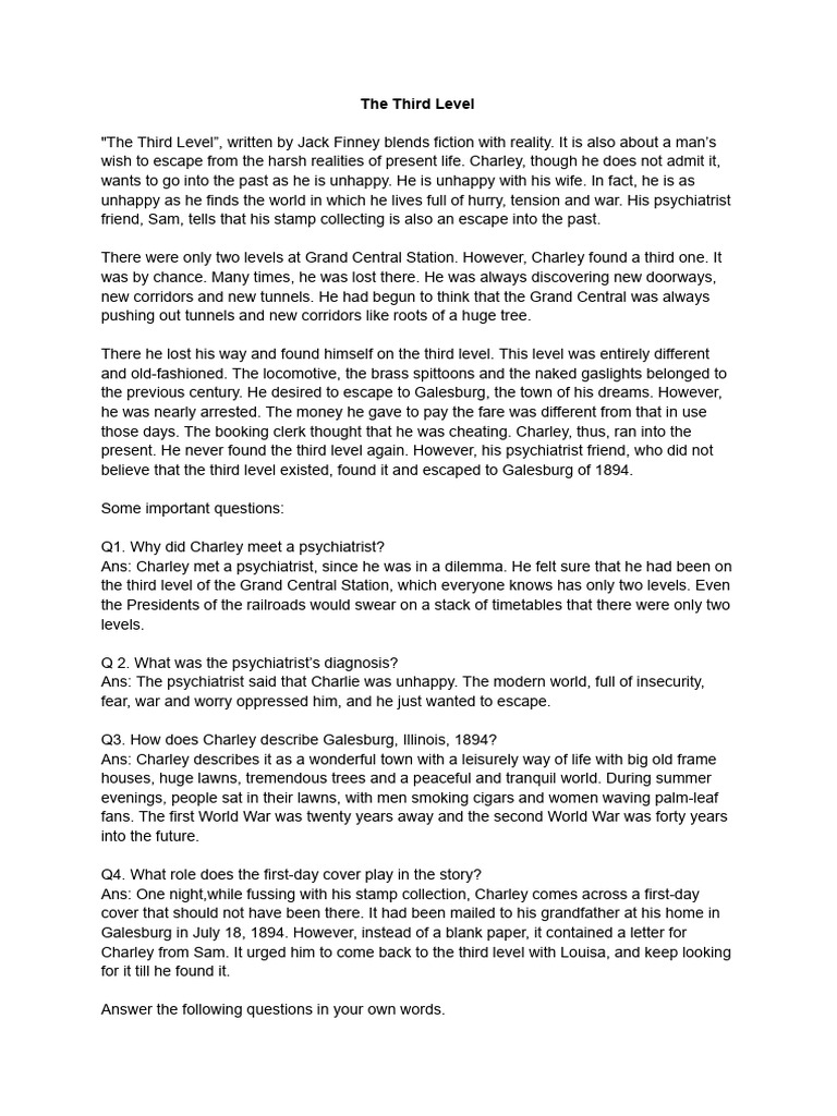 L-1 Vistas the Third Level.docx | PDF
