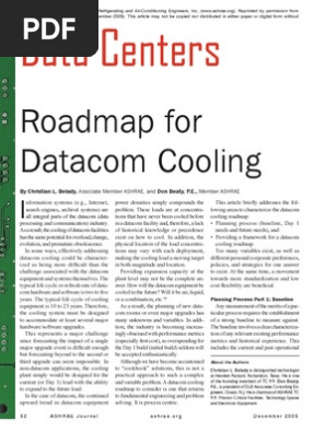 Data Centers Roadmap For Data Center Cooling Data Center - 