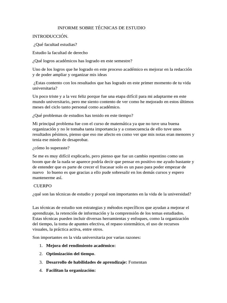 Técnicas de Estudio para el Éxito Universitario | PDF | Habilidades de ...