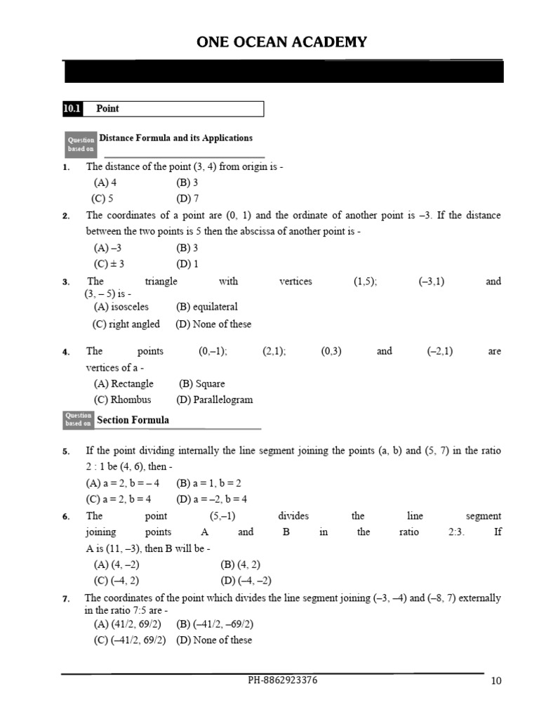 Distance and Area Problems in Geometry | PDF | Euclidean Geometry ...