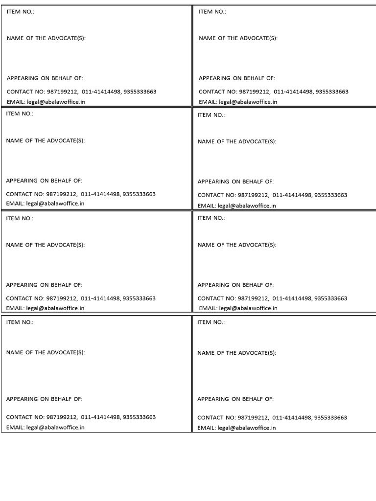 Appearance Slips New | PDF