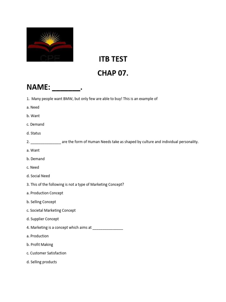 Itb Test 07 | PDF