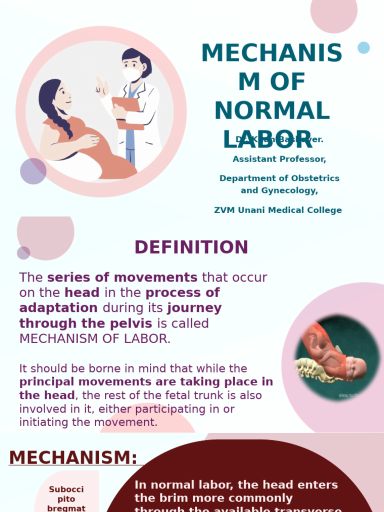 Mechanism of Normal Labor Explained | PDF | Childbirth | Uterus