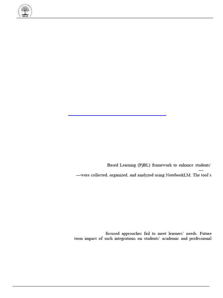 NotebookLM Integrated Project-Based Learning Model | PDF | English As A ...