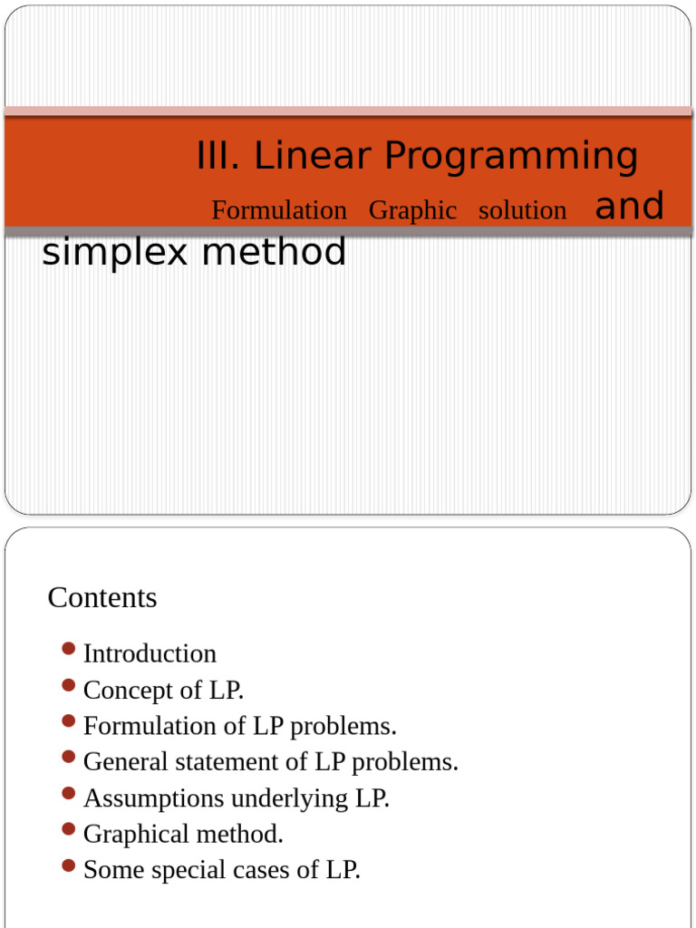 Chapter 4 LP | PDF | Mathematical Optimization | Linear Programming