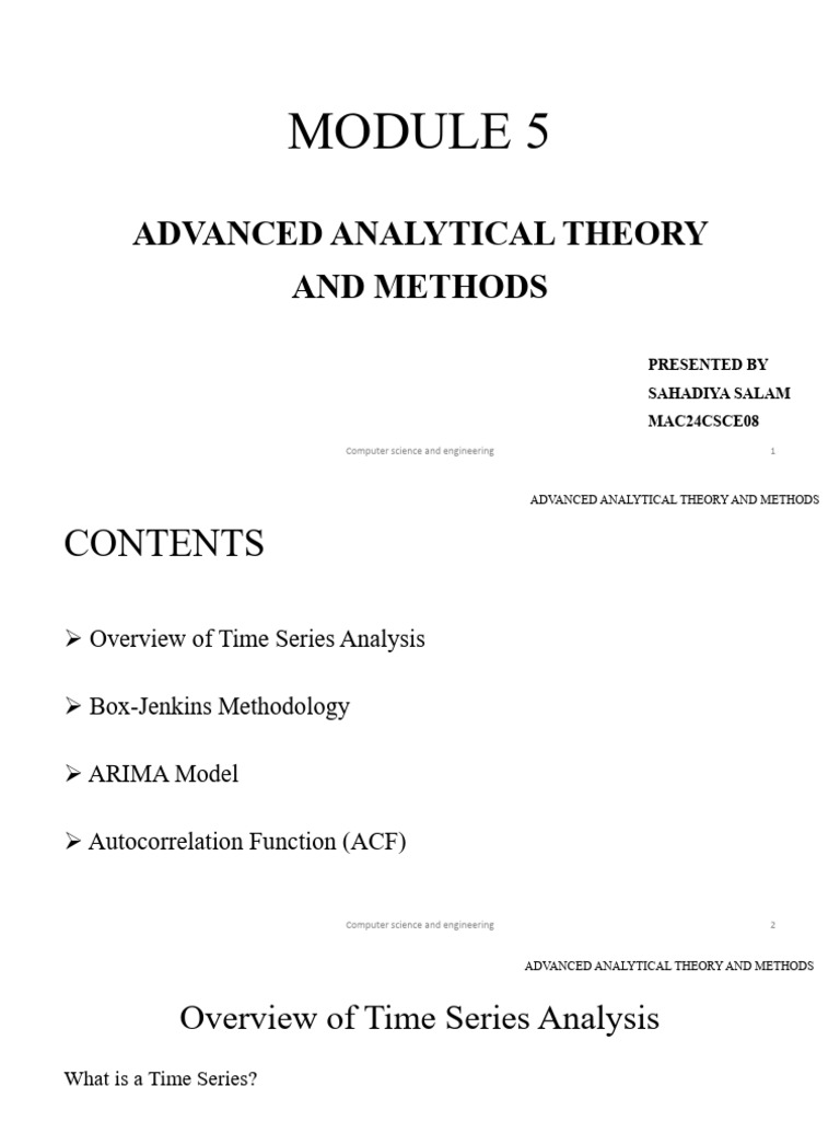 Module 5 | PDF | Autoregressive Integrated Moving Average ...