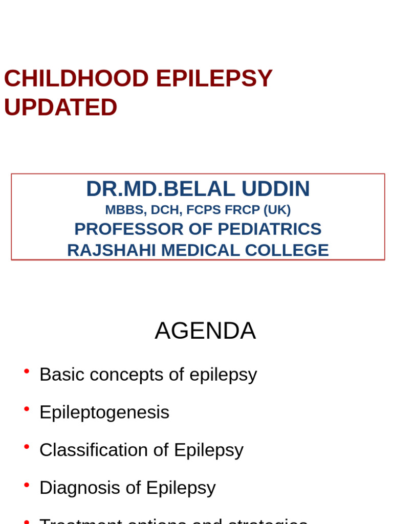 Childhood Epilepsy: Diagnosis & Treatment | PDF | Epilepsy | Excitatory ...
