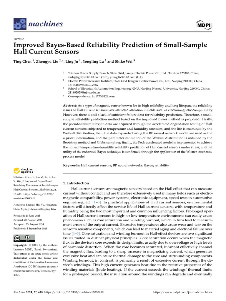 Bayes-Based Reliability for Hall Sensors | PDF | Reliability ...