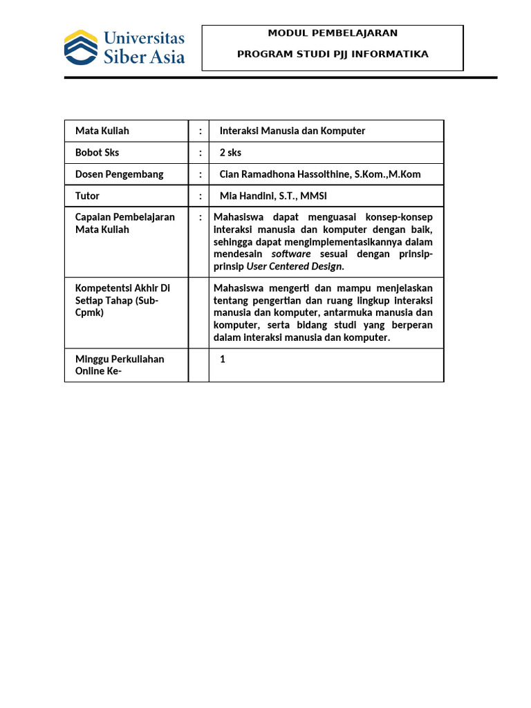 Interaksi Manusia dan Komputer dalam IMK | PDF