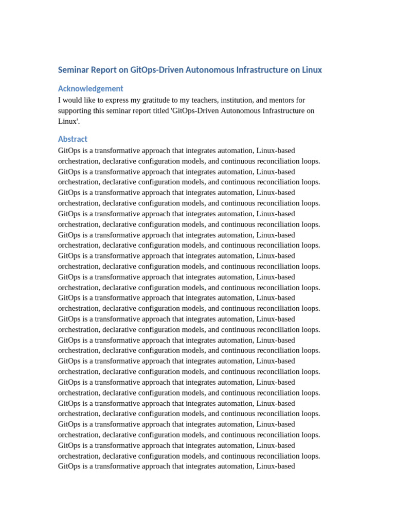 GitOps 20 Page Report | PDF | Information Science | Software Development